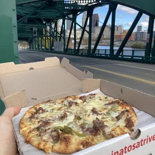 Historic WPA draw bridge from 1940, next to the restaurant