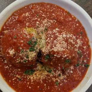 Meatballs with Melted Provolone Cheese