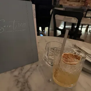 Short rib, Caesar salad, regal cocktail and biscotti cake!