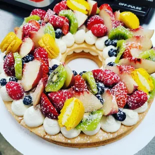 a fruit covered pastry