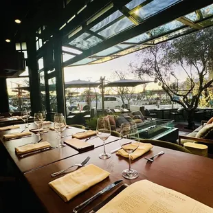 Inside outside dining