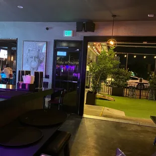 interior, sushi and sashimi