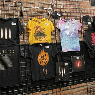 t - shirts on display