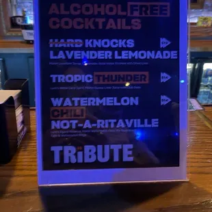 Alcohol free cocktails