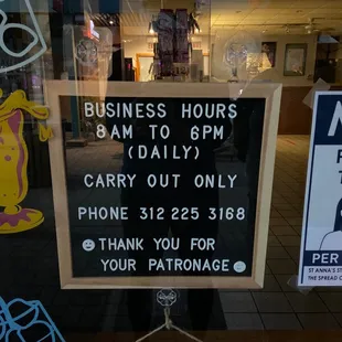 New hours