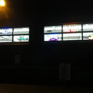 a dark street at night