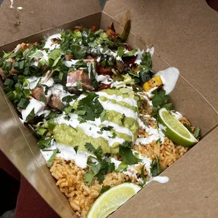 Yellowfin Tuna Burrito Bowl w/ Blue Corn Tortillas