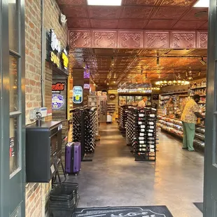 the entrance to the store