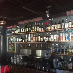 shelves of alcohol and liquor