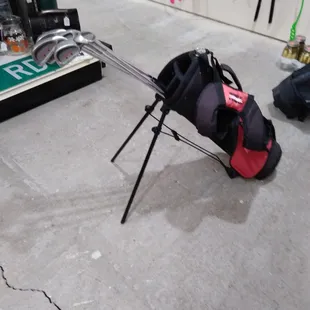 Kids golf bag with clubs