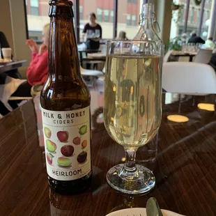 Order a apple cider from Milk &amp; honey- the best we'll balance cider : not too sweet not too sour -