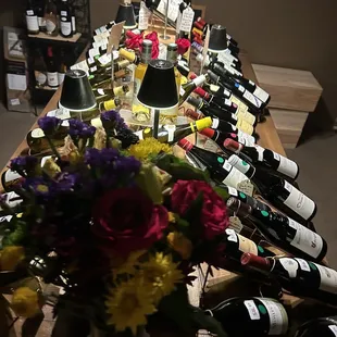 I really like the wine table where you can choose your wine.