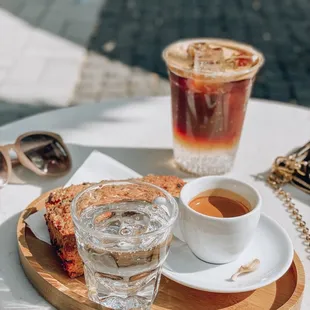 espresso shot on top of the tonic.