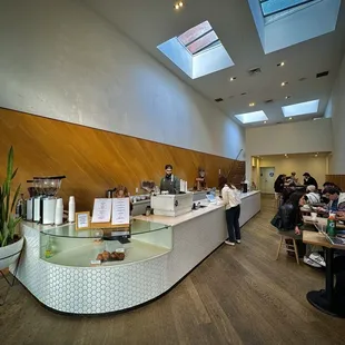 Order counter and interior seating (from the entrance)