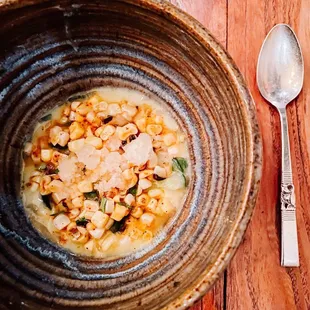 Cream Corn, Tomato, Grapefruit and Cucumber