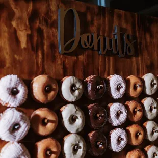 Doughnut wall at our wedding!