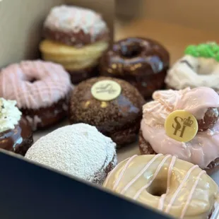 a box of assorted donuts