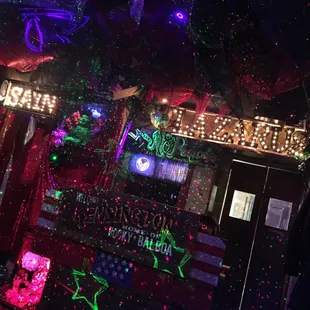 a house decorated with christmas lights