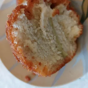 Sweet potato tempura, which I cut open to see the inside.