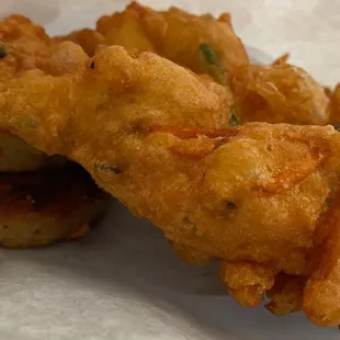 Hash and Vegetable Tempura...
