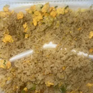 Rice was very sour eggs was orange and green, ohh and let's not forget the smell,,please do not go here