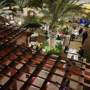 Balcony view of the courtyard
