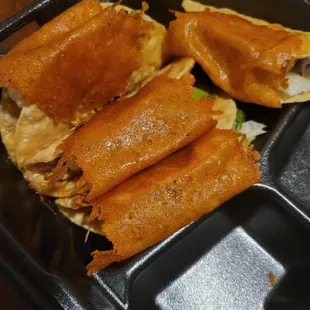 Crispy crunchy pork tacos