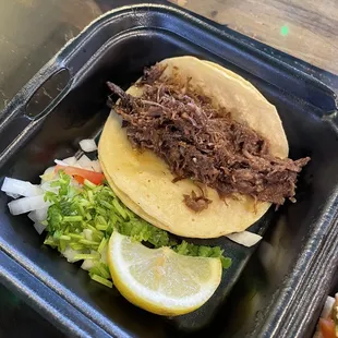 Barbacoa street taco.