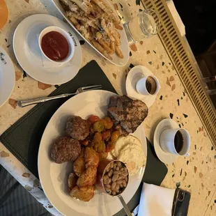 a plate of food on a table