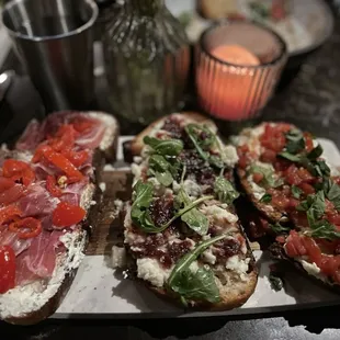 Bruschetta board (part of happy hour)