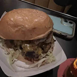 Black garlic burger.