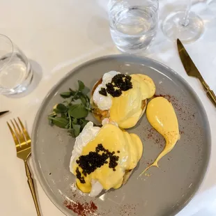 Eggs Benny with lobster &amp; caviar