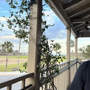 View of Castillo and water from balcony seating