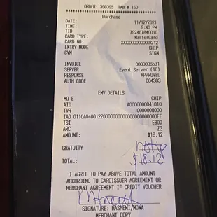 No tip for them