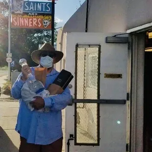 Loading up on tequila!