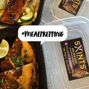 Tings Quesadilla and Salmon