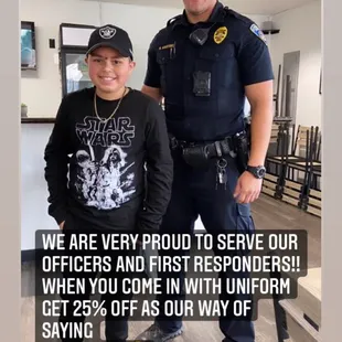 We support officers and first responders