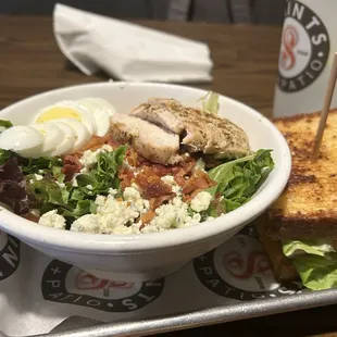 Cobb Salad and a half sandwich