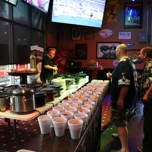 Chili cookoff for the Cowboys game