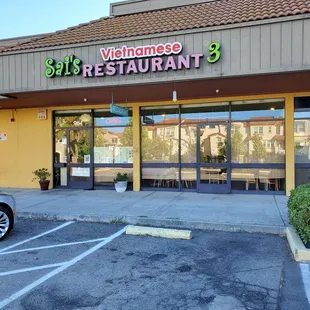 the front of the restaurant
