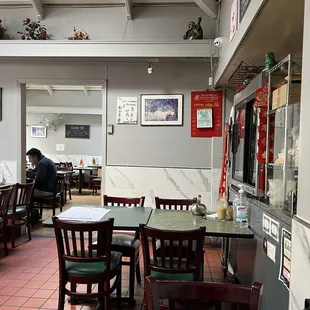 The restaurant seating