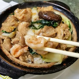 Chicken and Shrimp Claypot