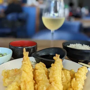 a plate of deep fried shrimp