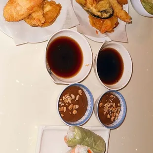 Tempura, summer roll