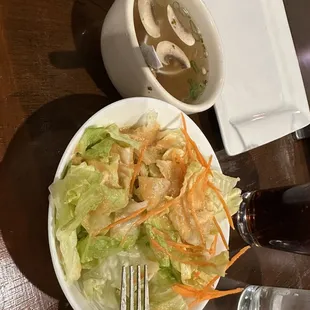 Soup and salad