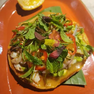 Spicy Crab Tostadas