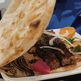 Half Turkish Kabob (was not on menu officially but recommended by our waitress)