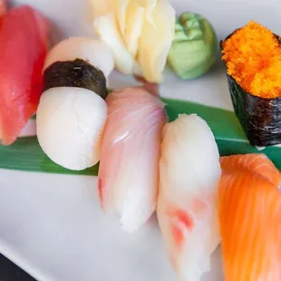 sashimi, sushi, sushi and sashimi, food
