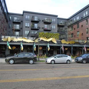 Outside of the building, view looking north.