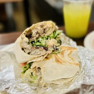 Steak shawarma wrap